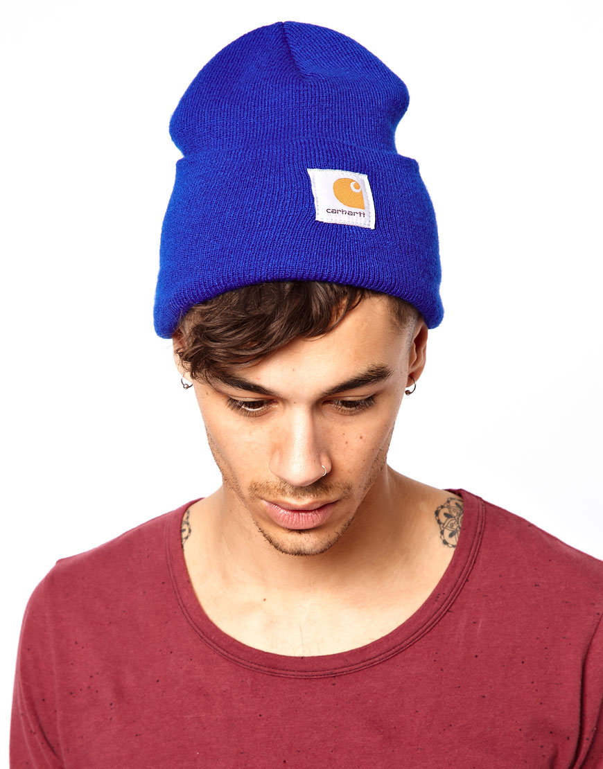 Stussy Carhartt Acrylic Watch Beanie Hat in Blue for Men - Lyst