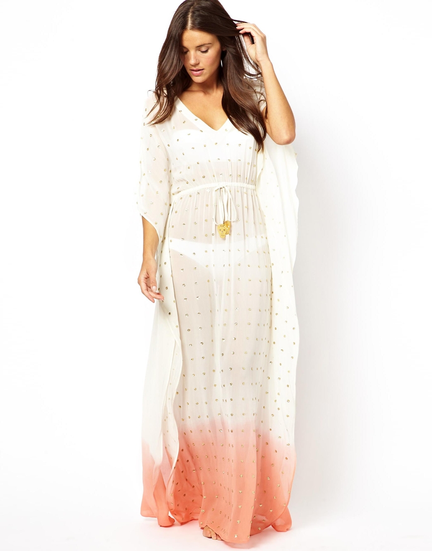 white maxi kaftan