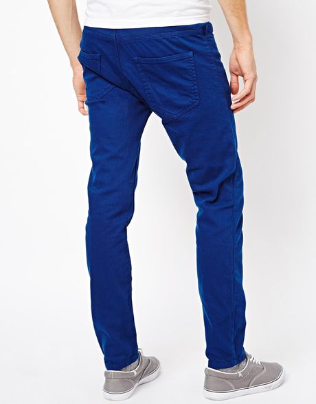 Asos River Island Skinny Fit Jeans in Cobalt Blue in Blue for Men ...