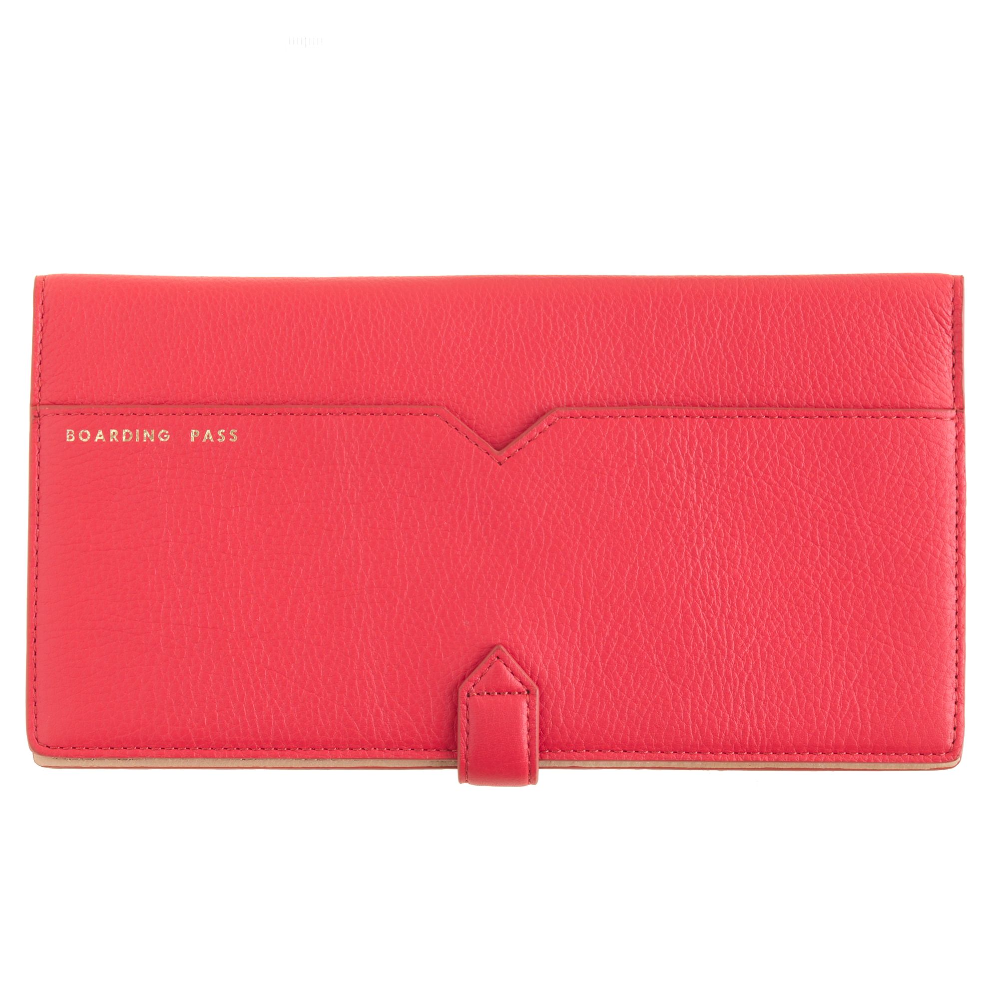 Lyst J.Crew Leather Travel Wallet in Red