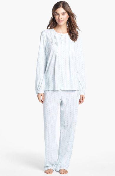 Lauren By Ralph Lauren Romantic Long Sleeve Pajamas in White (Marquise ...