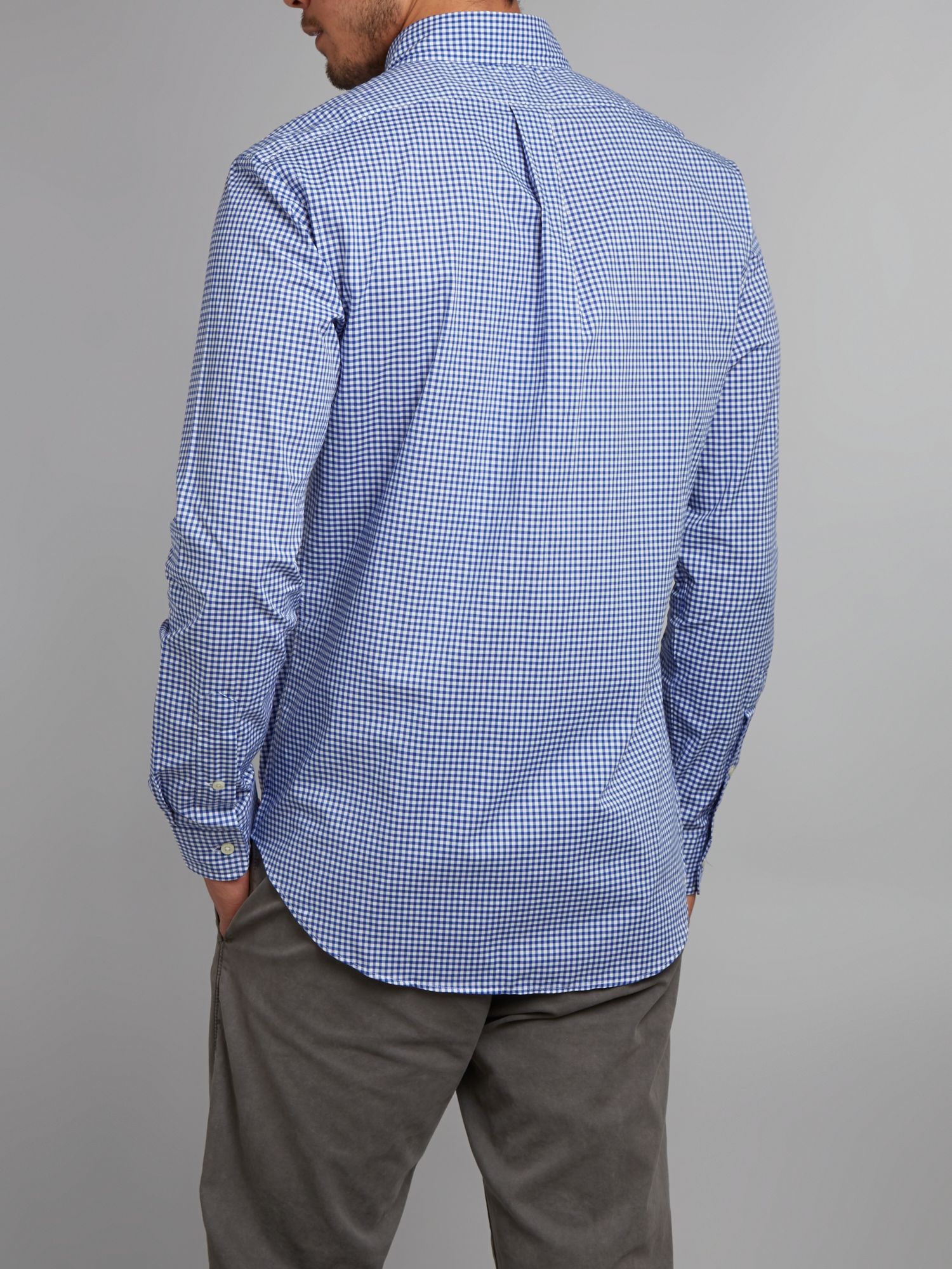 Polo ralph lauren Slim Fit Gingham Check Shirt in Blue for Men (Royal Blue) Lyst