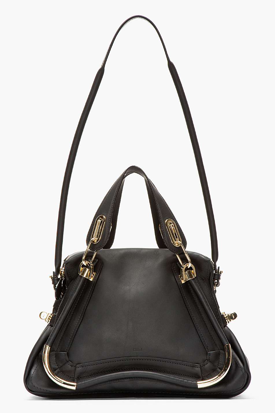 Chlo Black Leather Medium Paraty Shoulder Bag in Black | Lyst  