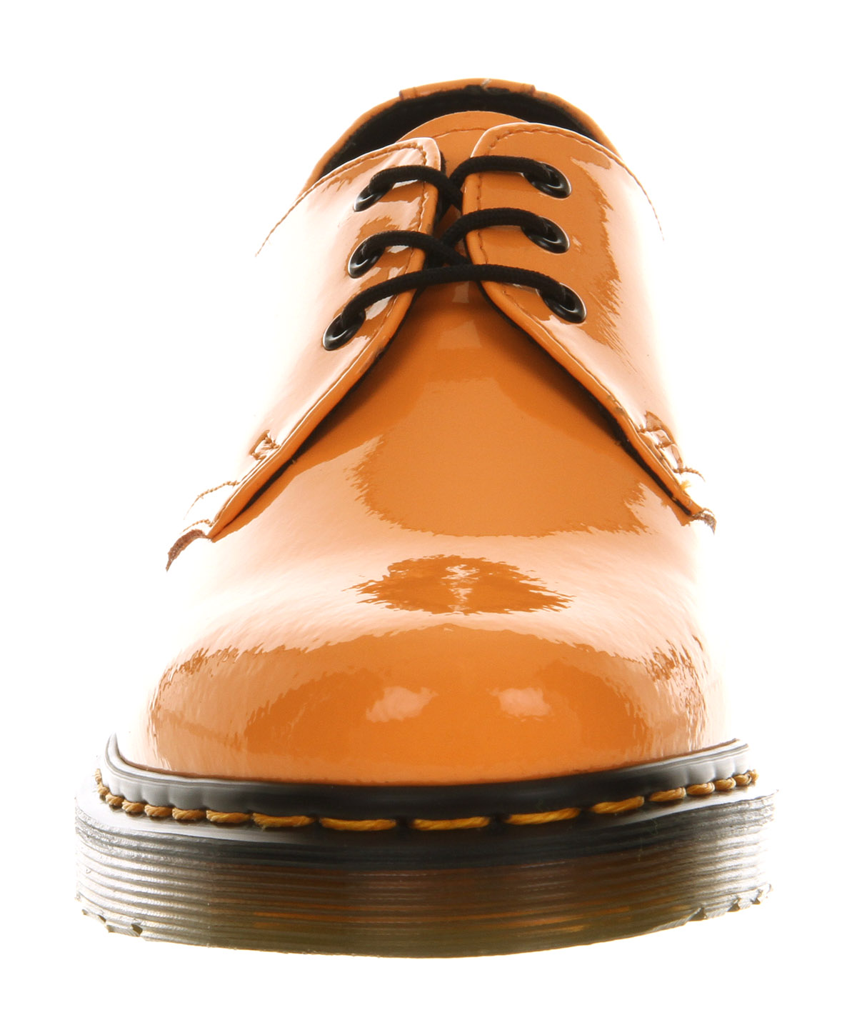 Dr. Martens 3 Eyelet Shoe in Orange Lyst