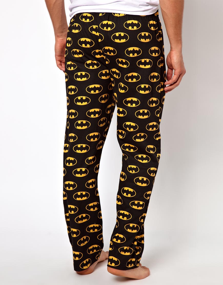 ASOS Batman Pajama Bottoms in Black for Men Lyst