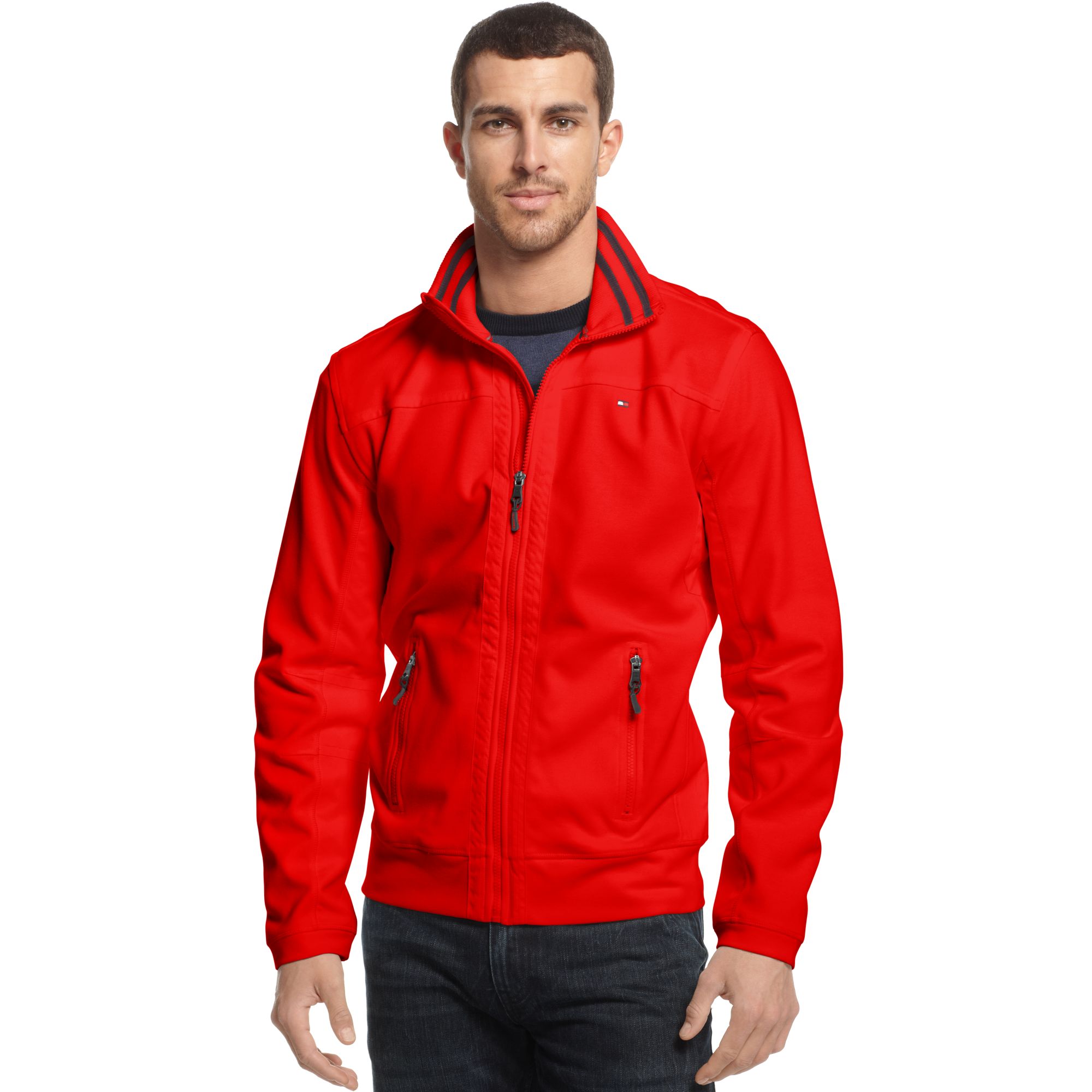 Tommy Hilfiger knitwear zipped sweaters in Red for Men (Sweater Red) | Lyst