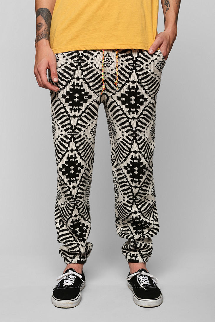 Urban Outfitters Koto Sweater Jogger Pant in Black & White (White) for Men - Lyst