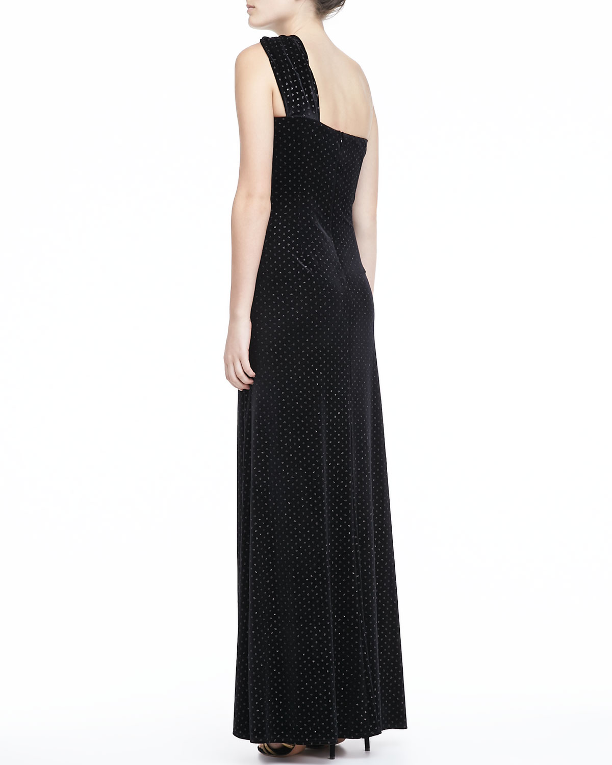 black shimmery gown
