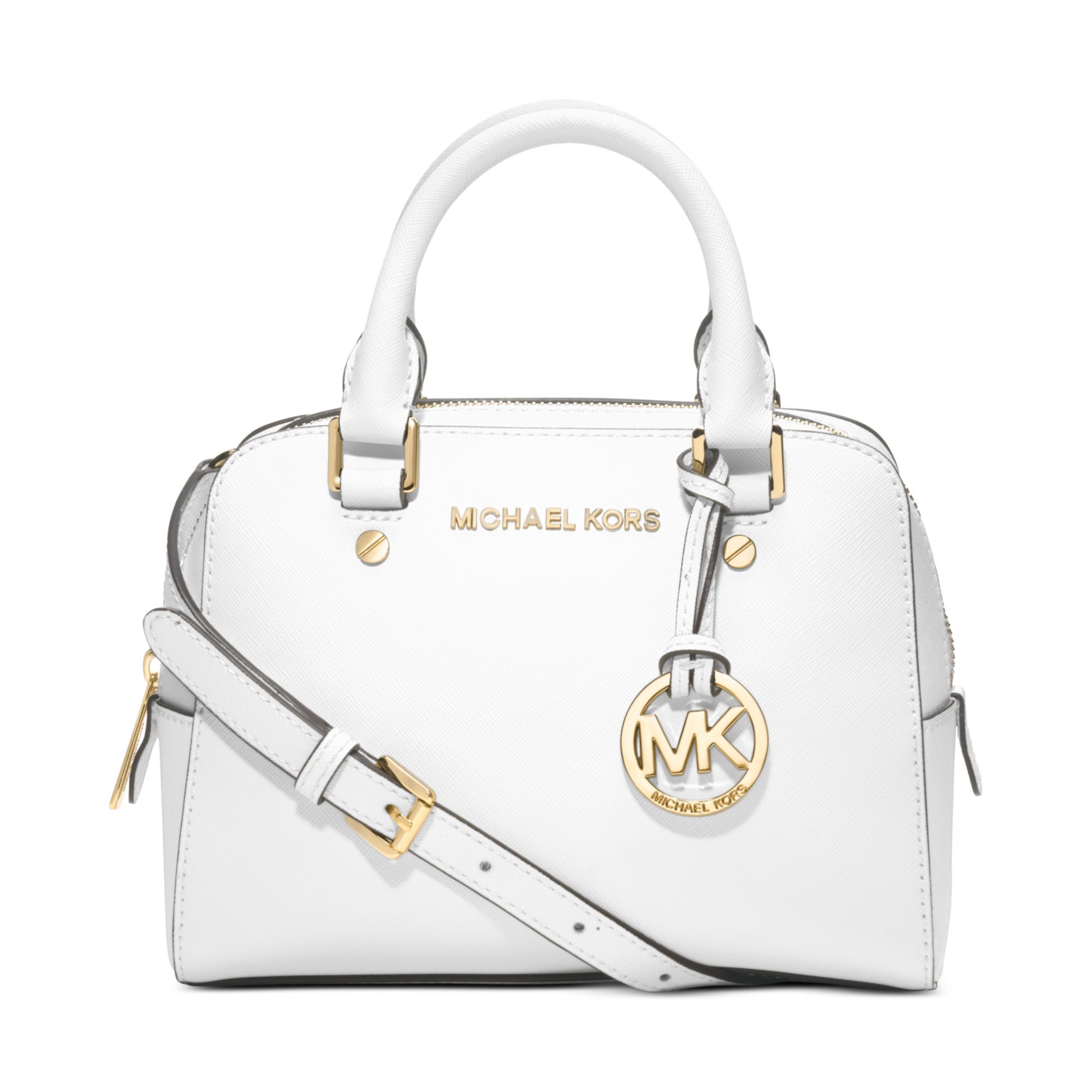 Michael Kors Jet Set Small Travel Satchel in White - Lyst