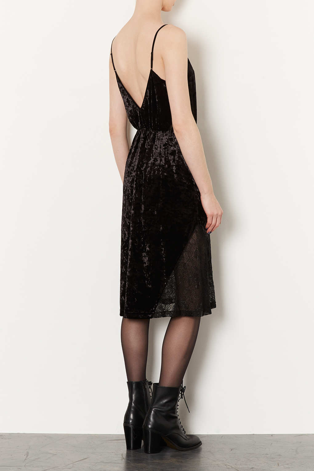 lace midi slip dress