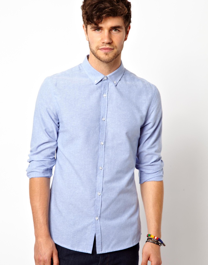 blue oxford shirts