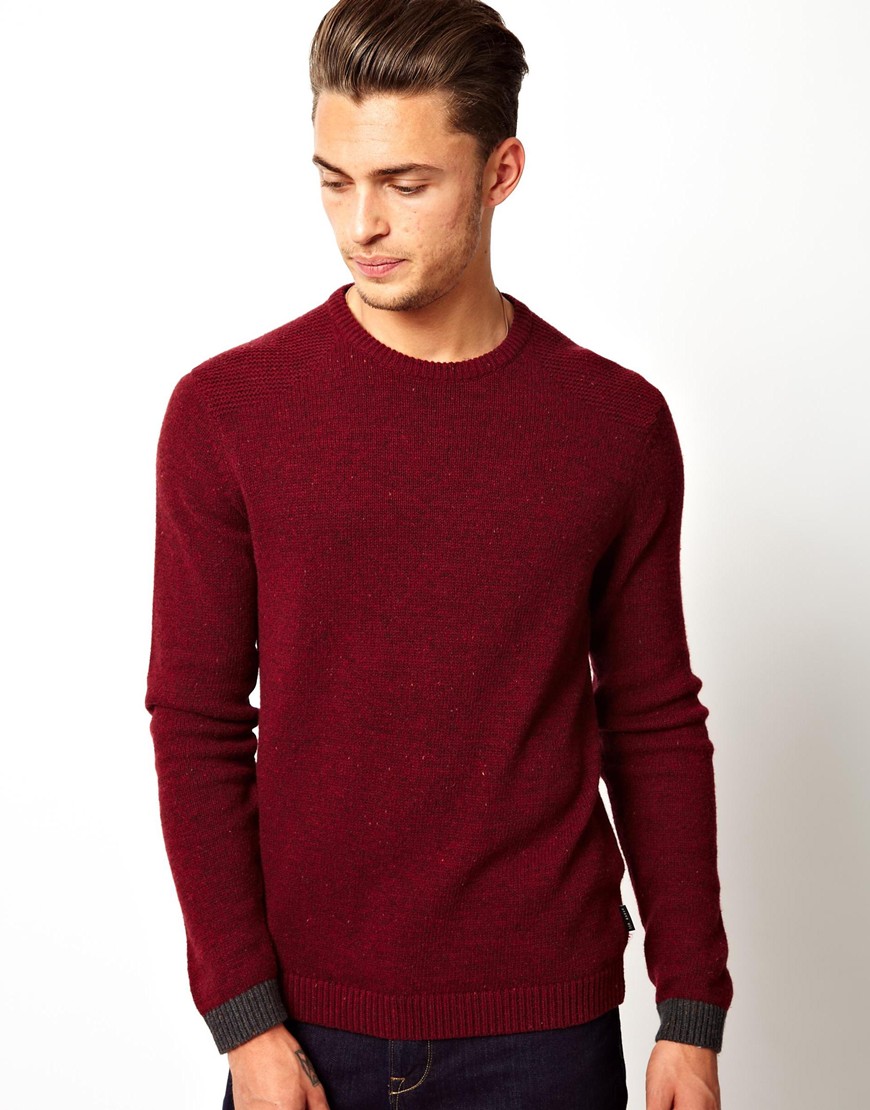 Red colour sweater