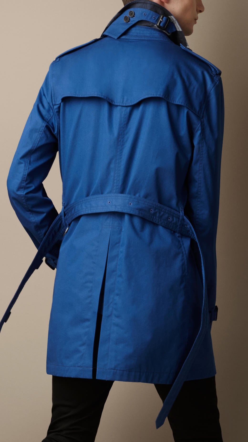 burberry coat mens blue