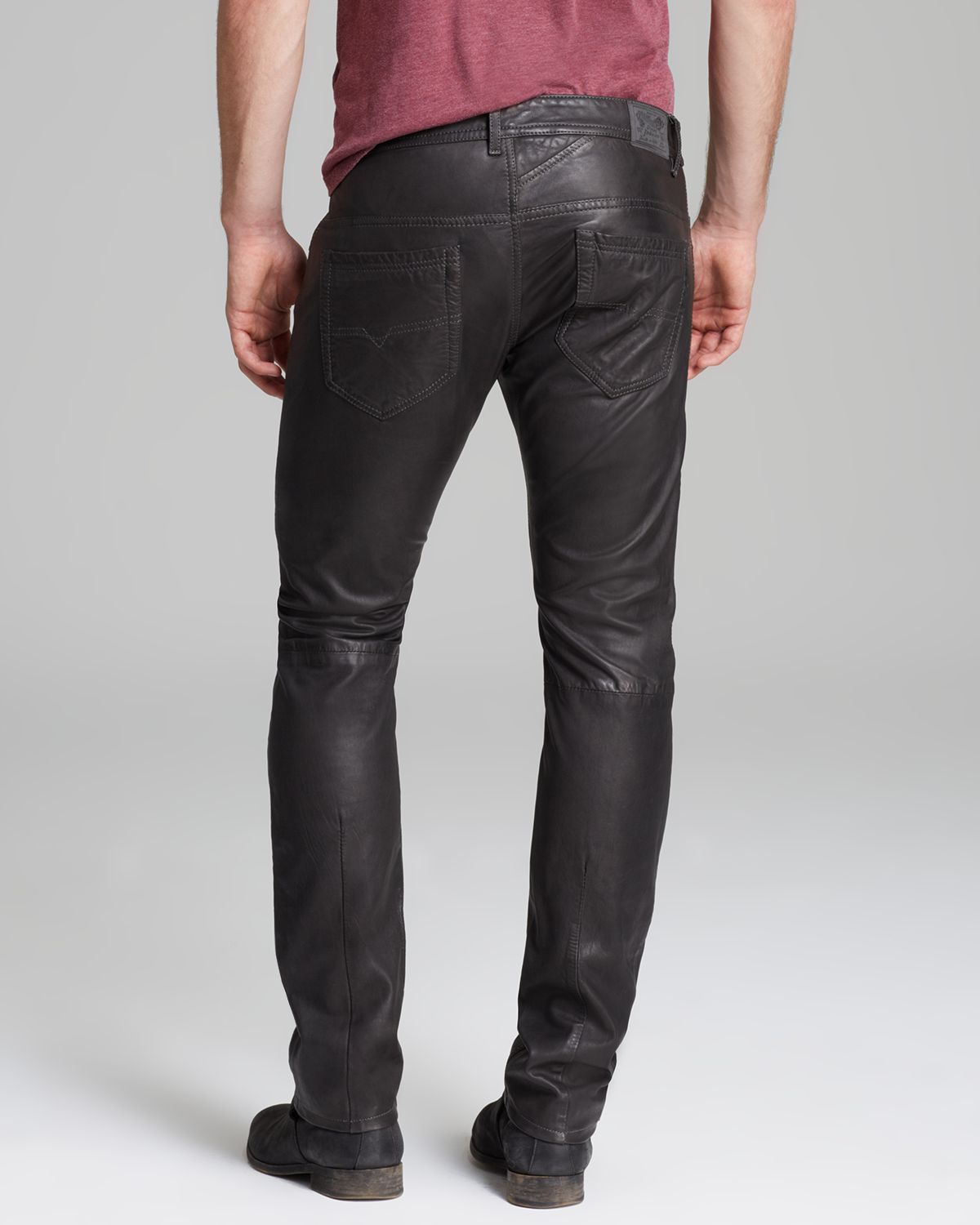 diesel leather jeans