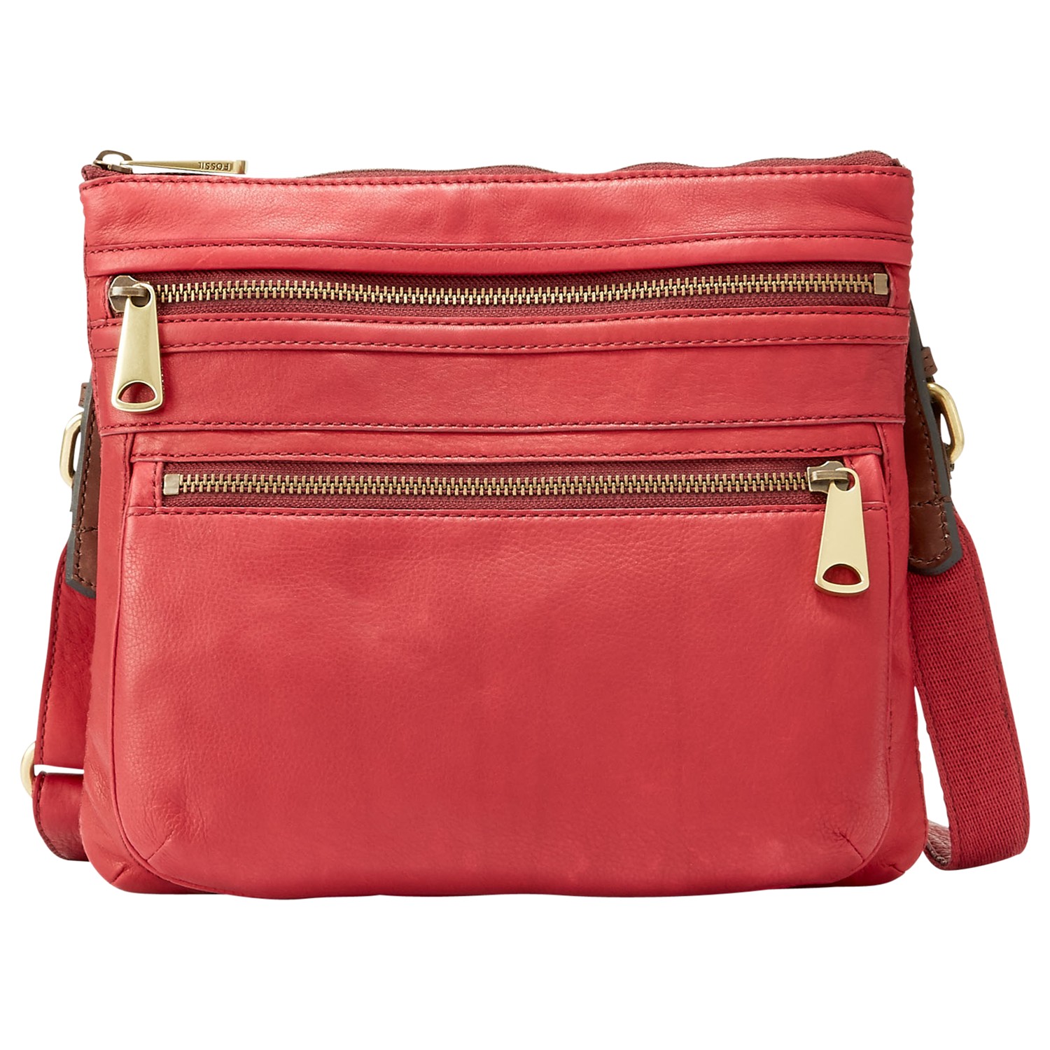 Fossil Explorer Crossbody Bag in Red (Cranberry) | Lyst
