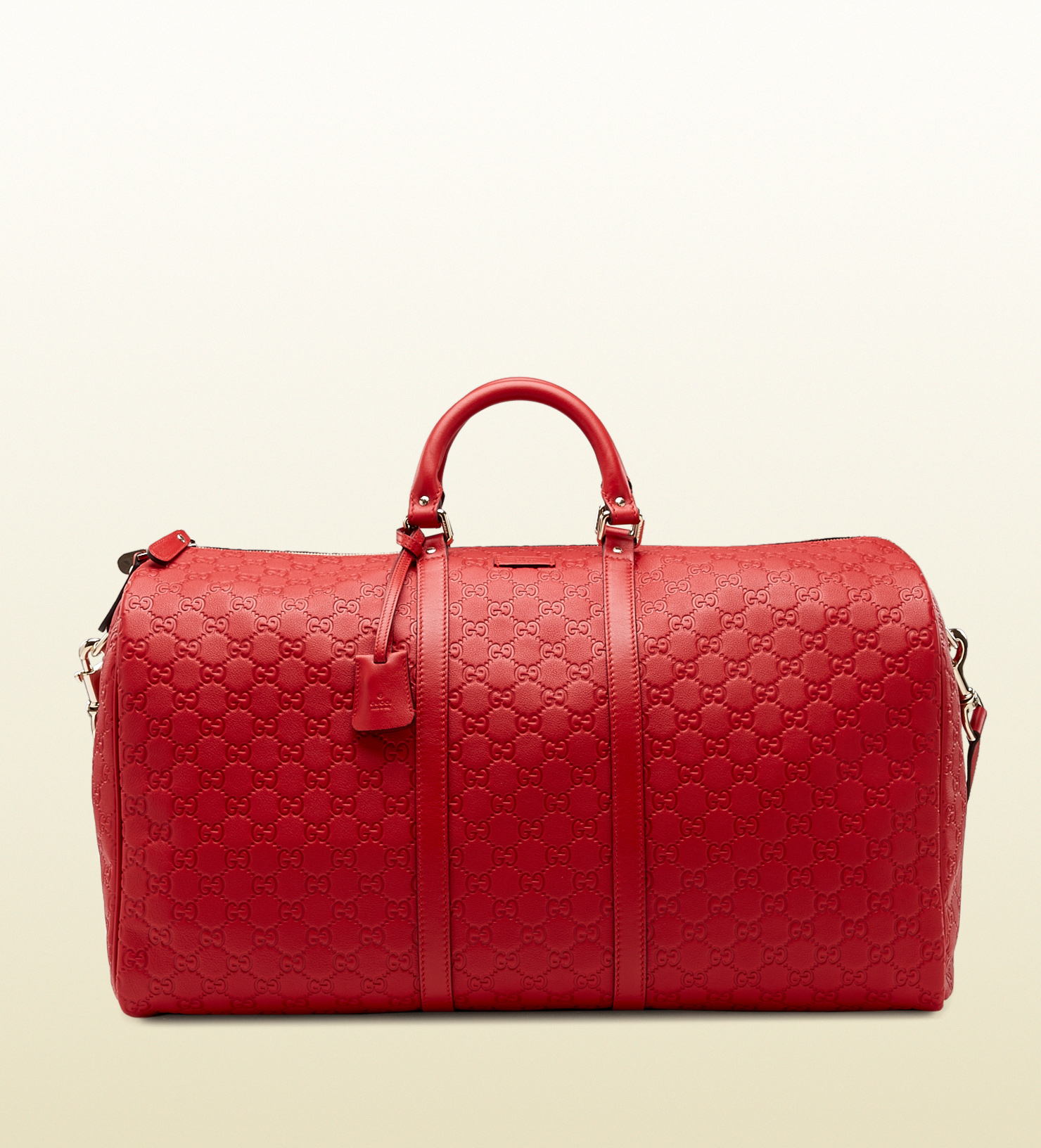 Gucci Red Ssima Leather Carry-on Duffel Bag - Lyst