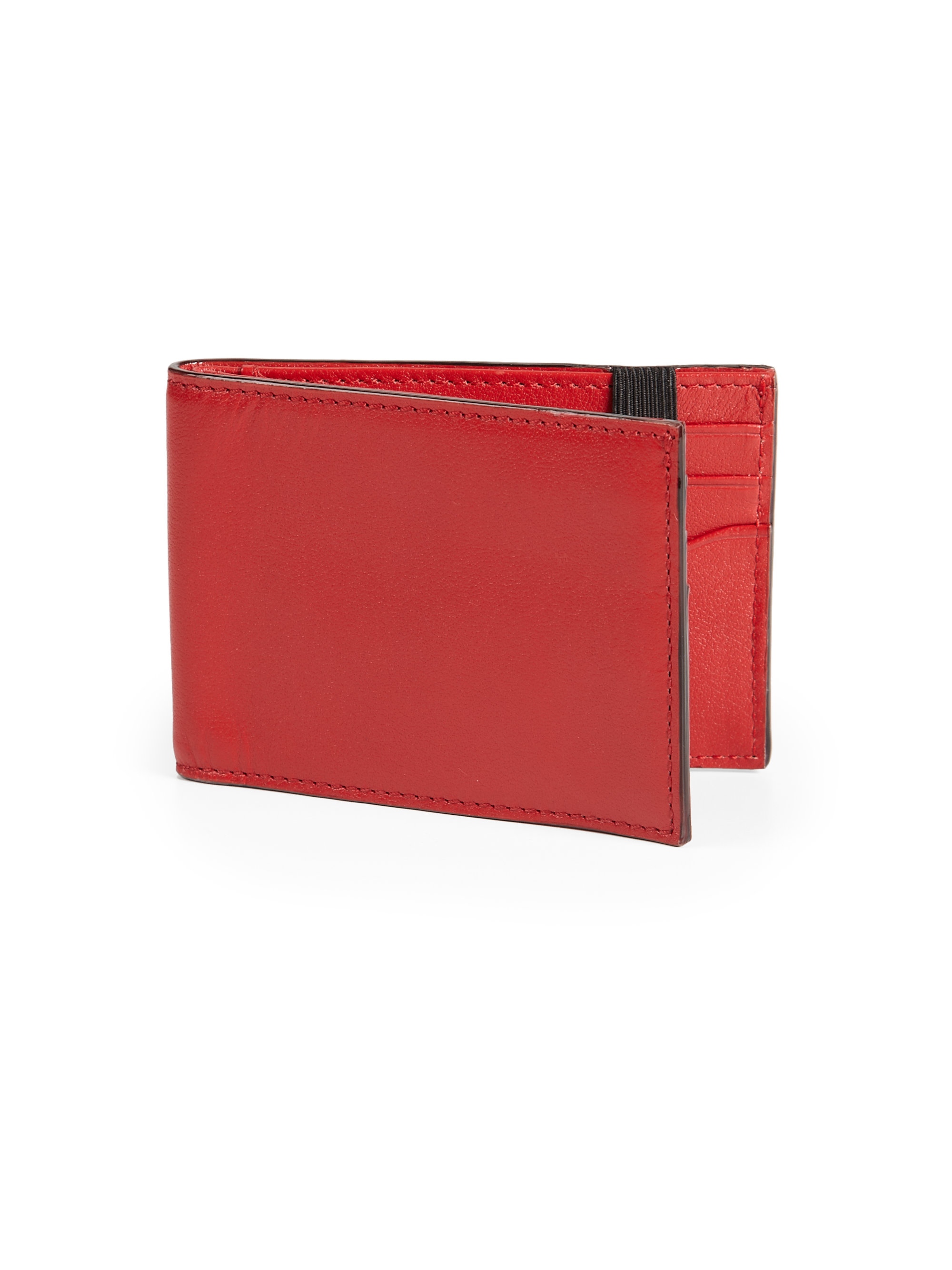 Lyst Jack spade Leather Index Wallet in Red for Men