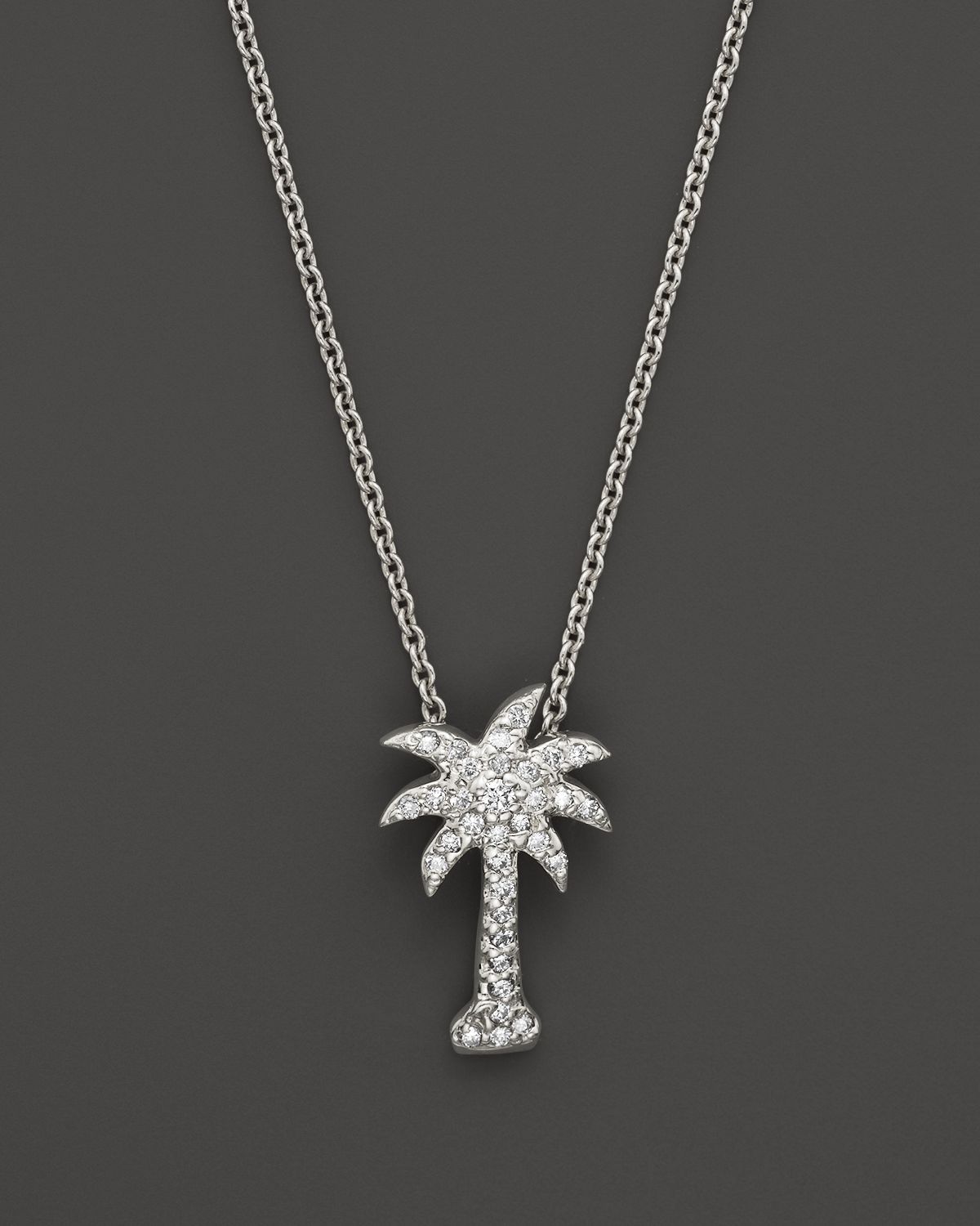 Kc Designs Diamond Palm Tree Pendant In 14K White Gold, .2 Ct. T.W. in ...