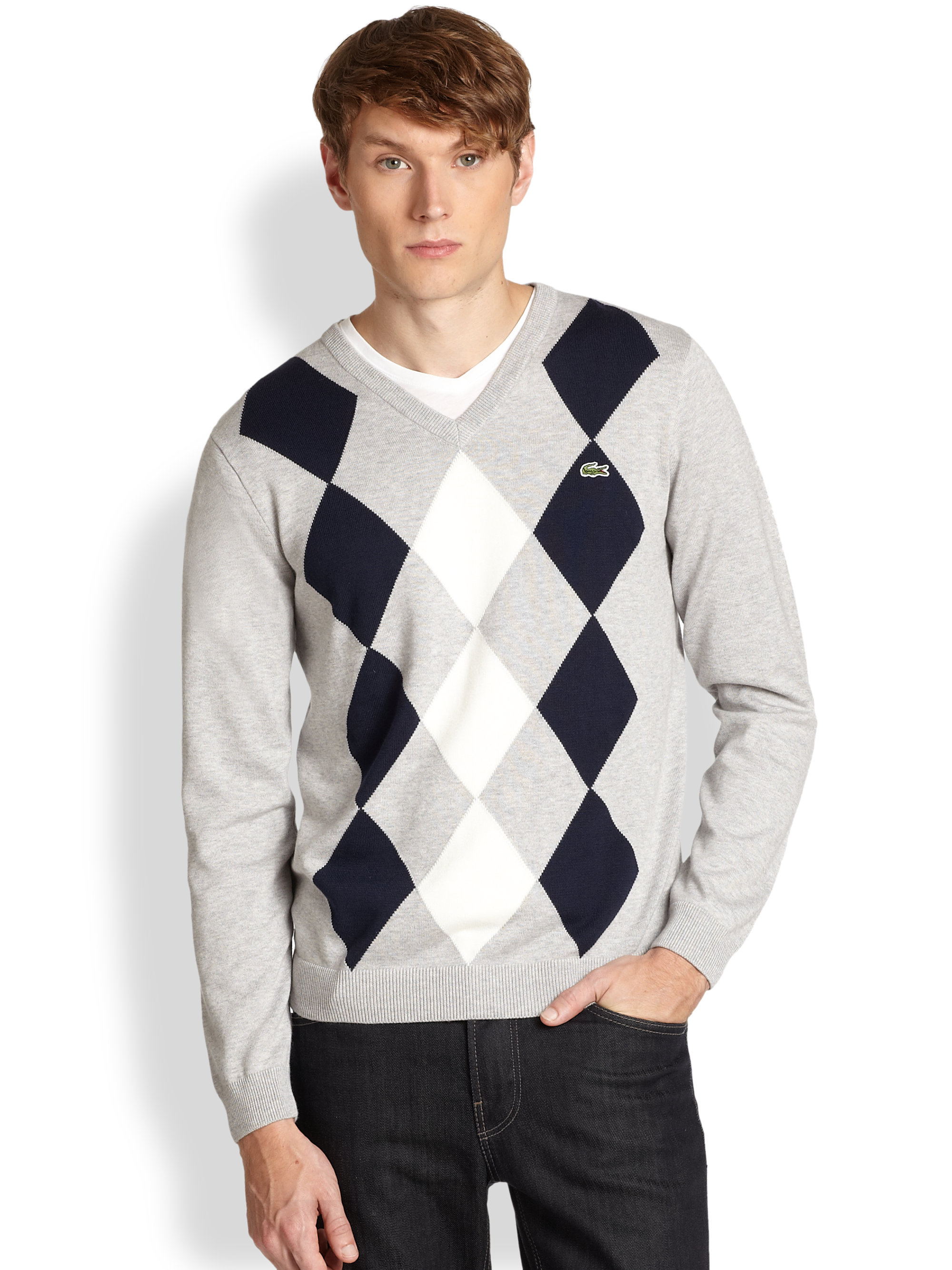 lacoste argyle sweater