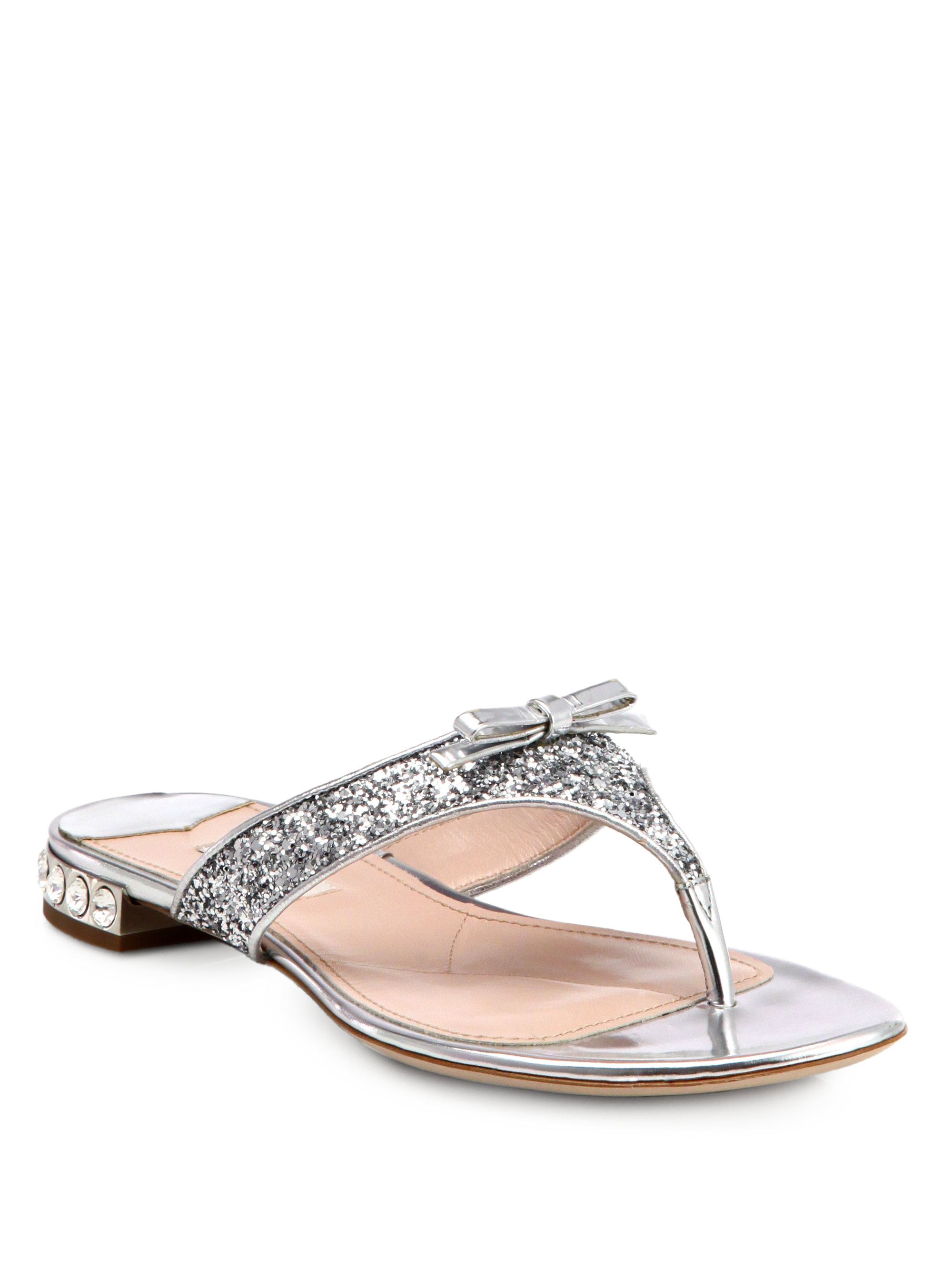 miu miu glitter sandals