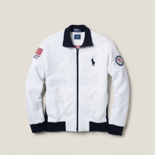 Polo Ralph Lauren Team Usa Mockneck Jacket in White for Men - Lyst
