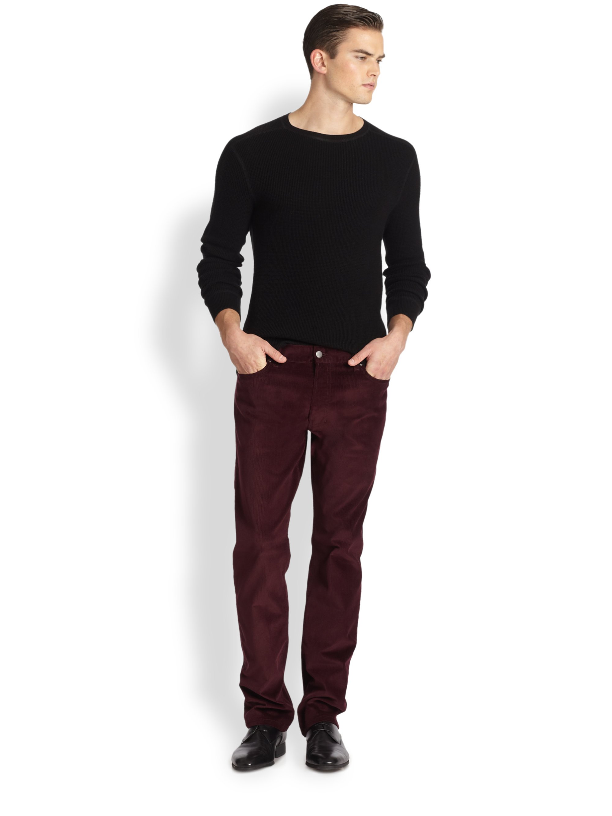 violet corduroy pants