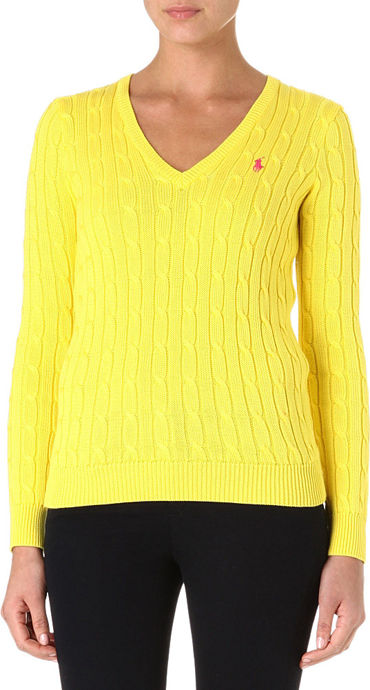 yellow ralph lauren jumper