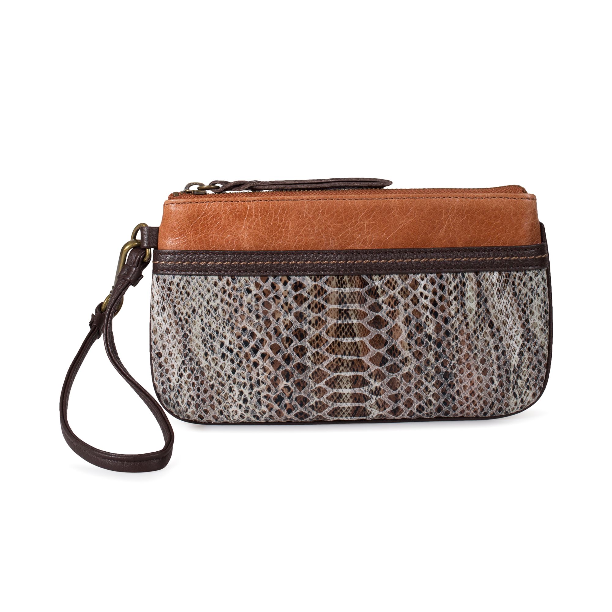 Lyst The Sak Iris Large Leather Wristlet in Brown