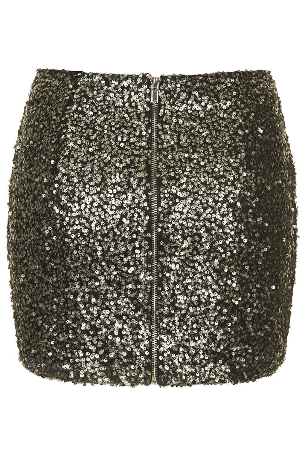 Lyst - Topshop Leona Gunmetal Sequin Skirt By Goldie in Gray