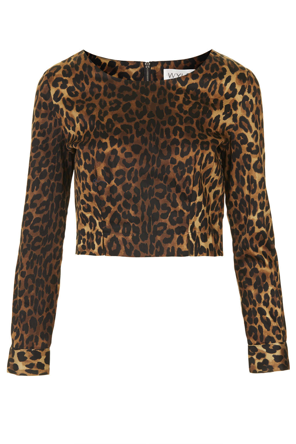 leopard knit crop top