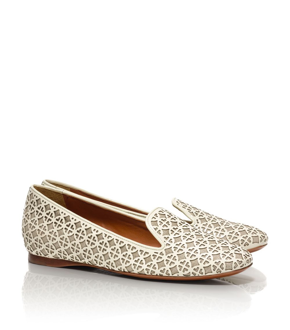 Tory Burch Maura Smoking Slipper in Ivory/Natural (Natural) - Lyst