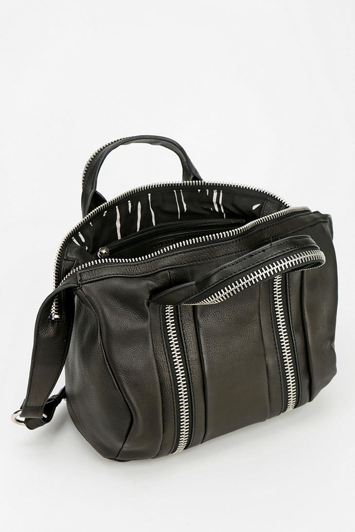 Urban Outfitters Kelsi Dagger Leather Zip Mini Duffle Bag in Black - Lyst