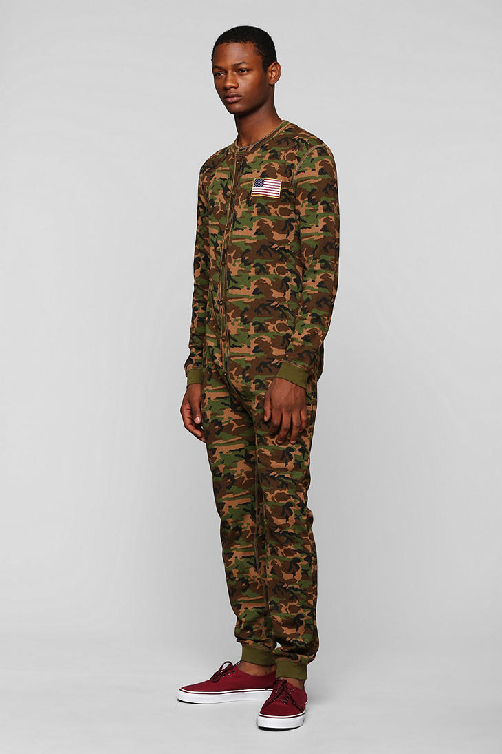 Urban Outfitters Toddland Camo Union Suit in Olive (Green ...
