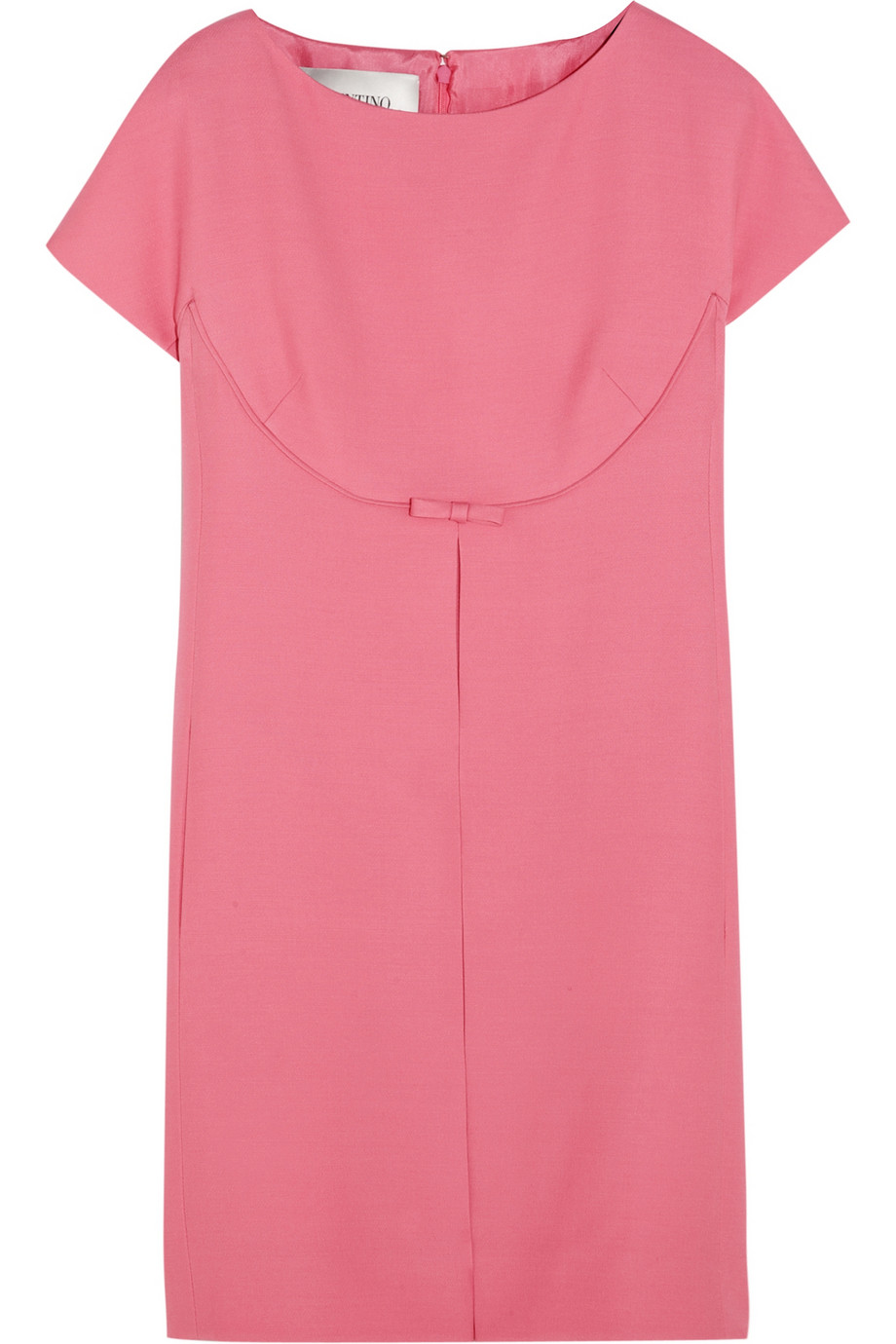 Lyst - Valentino Wool and Silk Blend Mini Dress in Pink
