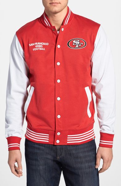 47 Brand San Francisco 49ers Powerhouse Varsity Jacket in Red for Men ...