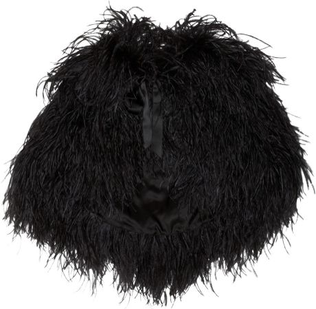 Alexander Mcqueen Feather embellished Cape in Black | Lyst