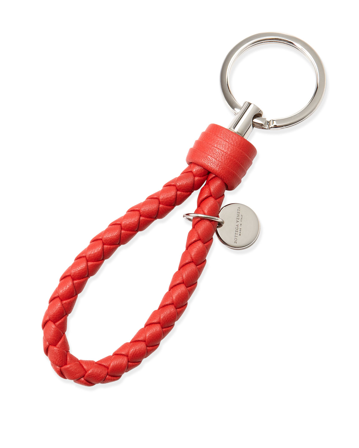 Lyst Bottega Braided Loop Key Ring New Bright Red in Red
