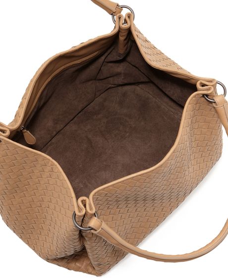 Bottega Veneta Doublestrap Woven Leather Tote Bag Taupe in Brown ...