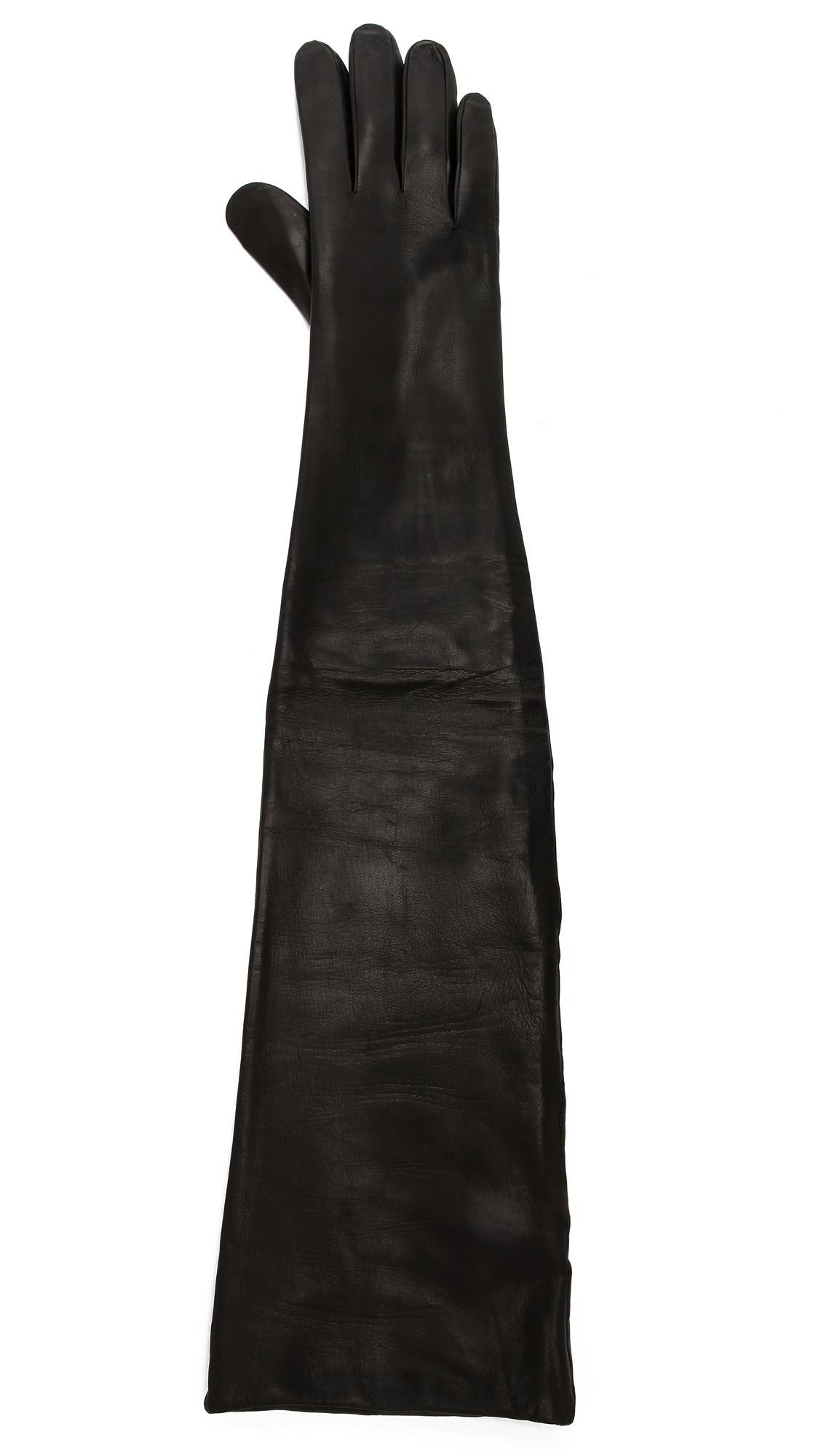 Carolina Amato Leather Opera Gloves in Black Lyst