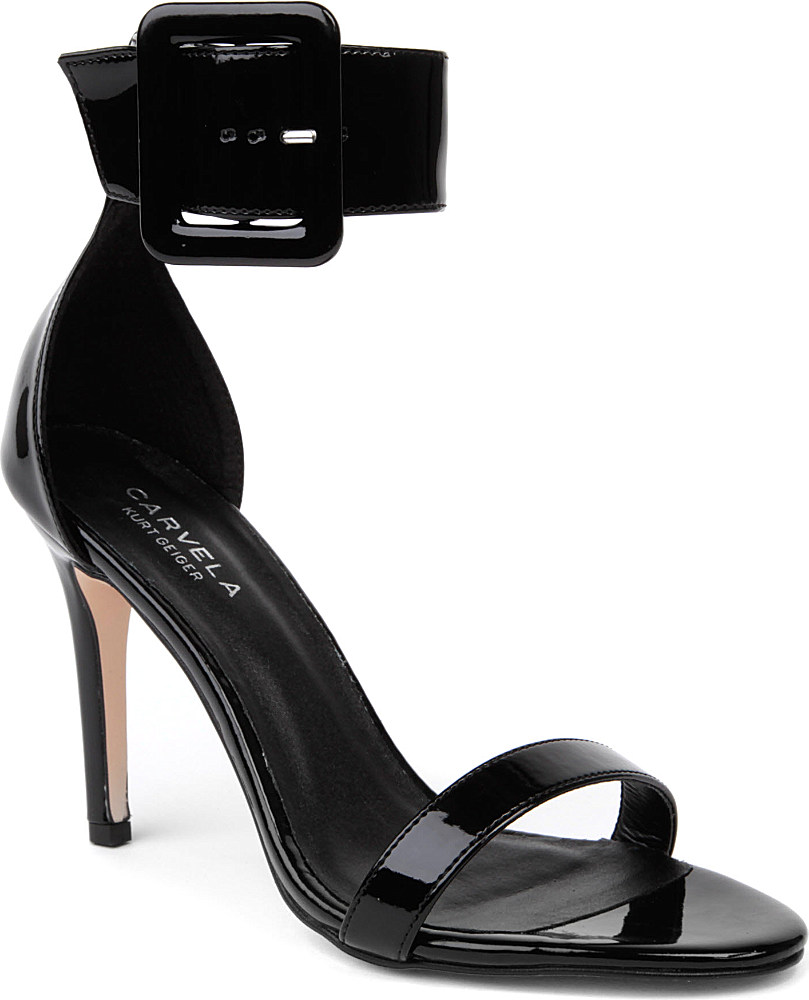 Carvela Kurt Geiger Good Patent Sandals in Black | Lyst