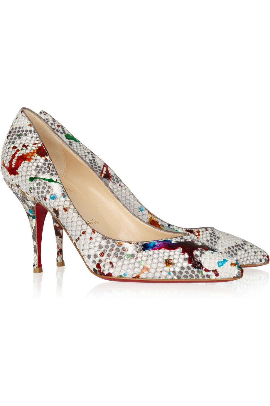 Christian louboutin \u0026#39;Piou Piou 85\u0026#39; Python Pumps in Multicolor ...  