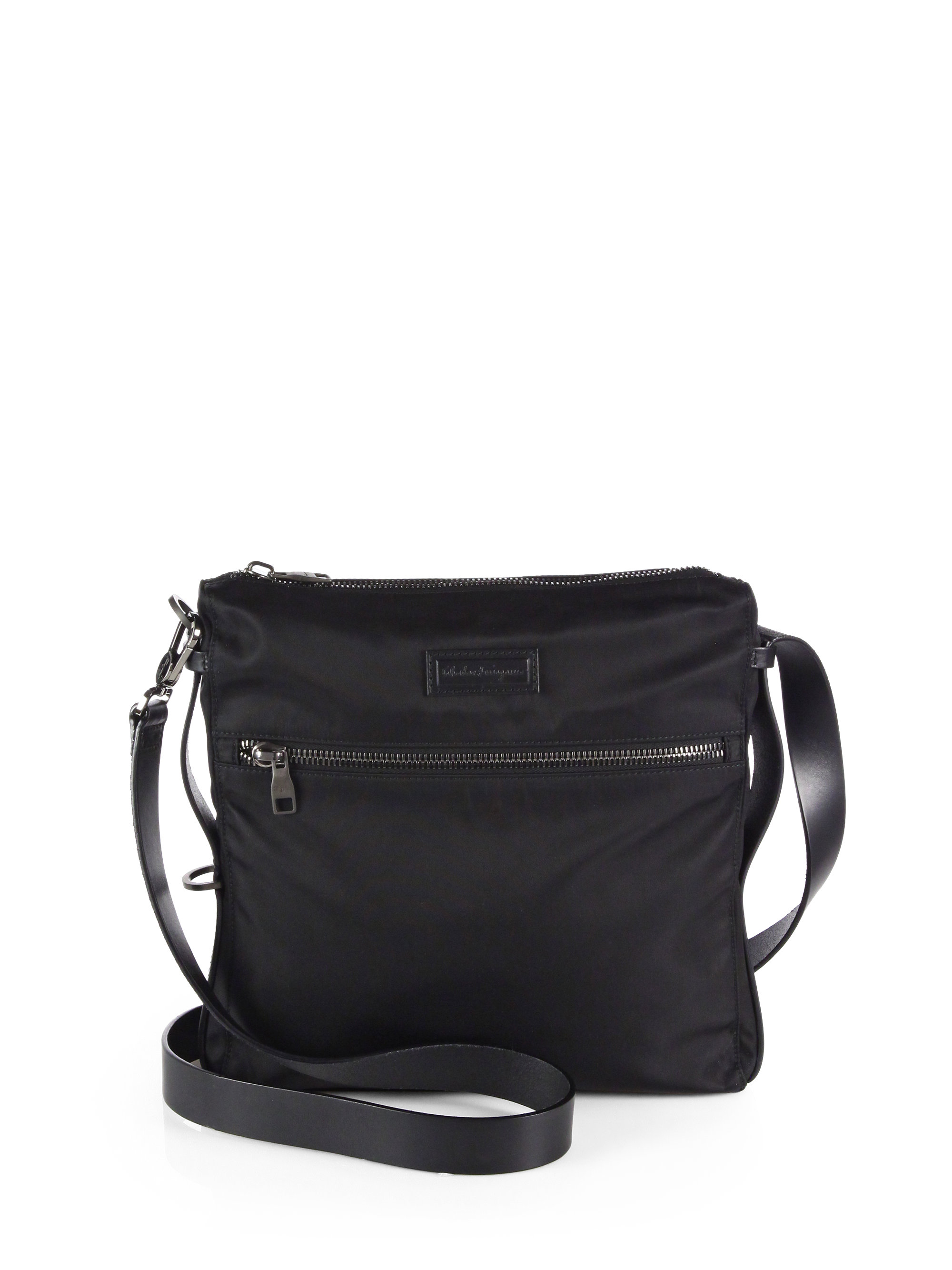 Ferragamo Sydney Nylon Crossbody Bag in Black for Men - Lyst