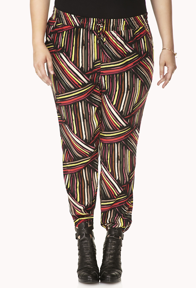 striped harem pants