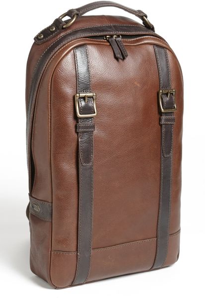 Fossil Estate Leather Backpack in Brown for Men (Dark Brown) | Lyst