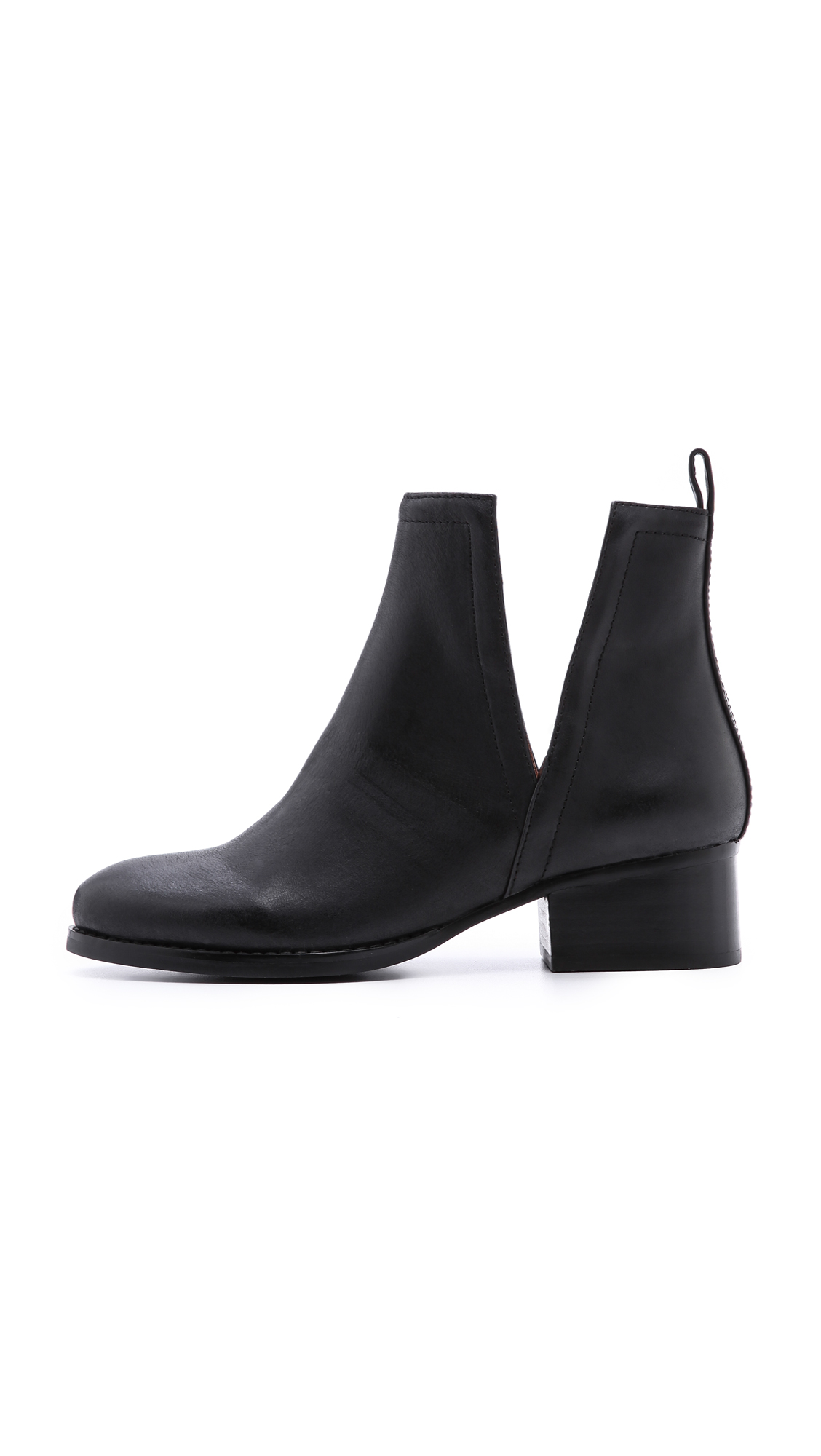 Jeffrey Campbell Leather Oriley Cutout Ankle Booties in Black - Lyst