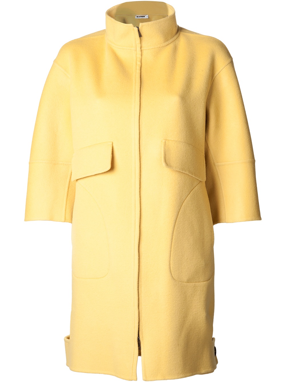 Jil Sander Oversized Coat Dress in Yellow & Orange (Yellow) - Lyst