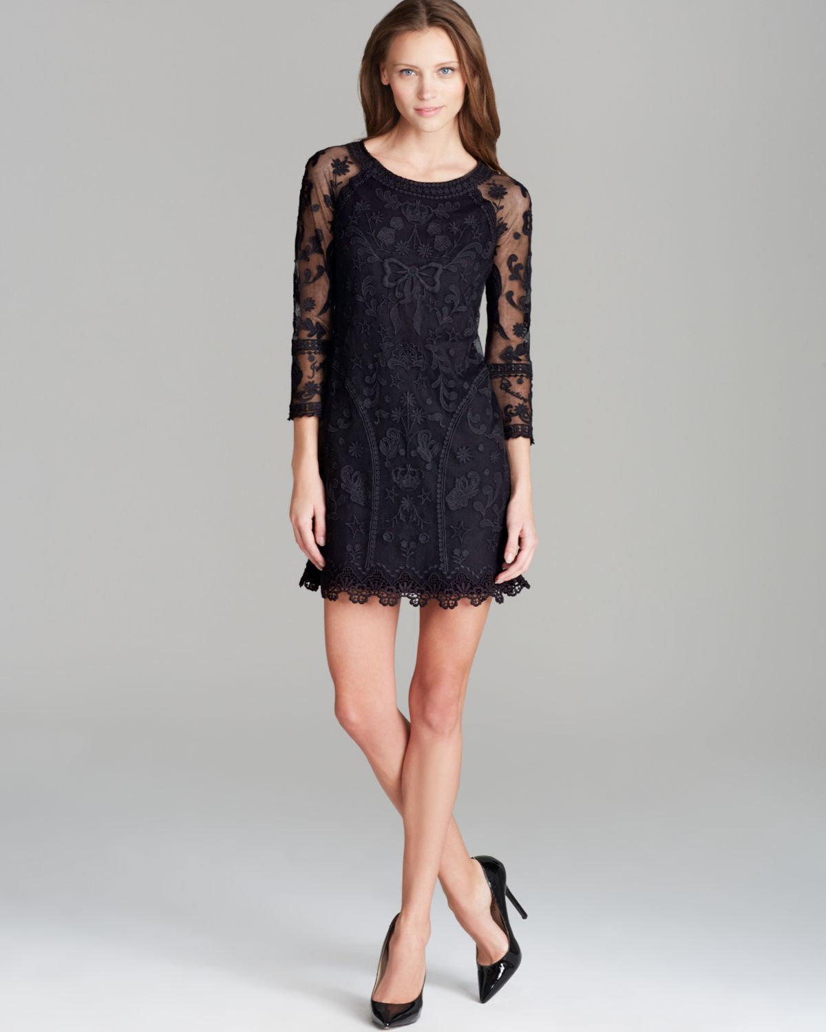 Lyst Juicy Couture Dress Lace In Black 