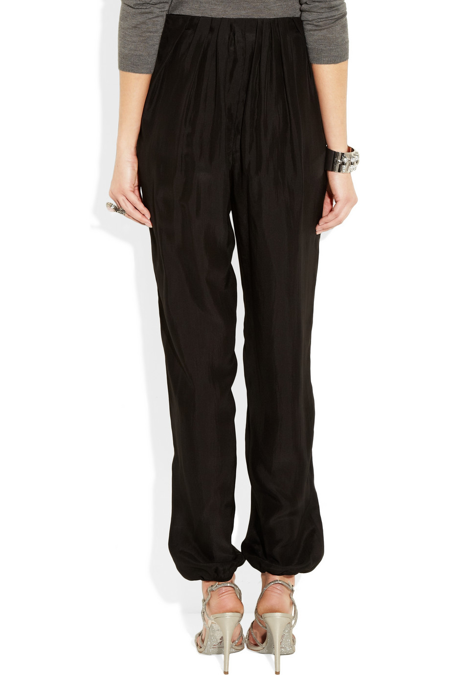 satin genie pants