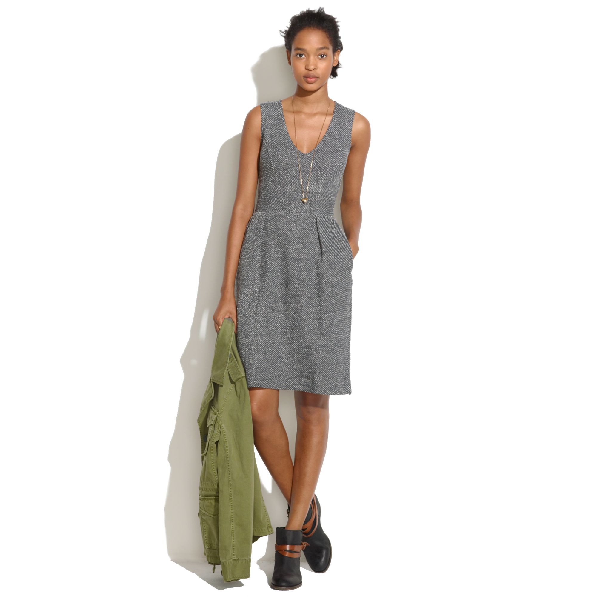 madewell gray dress