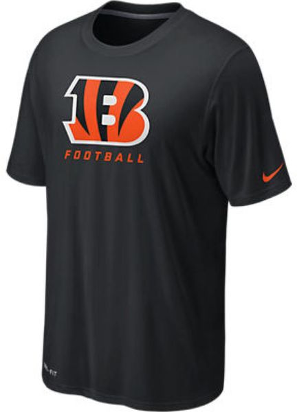 Nike Men'S Cincinnati Bengals Legend Elite Logo T-Shirt in Black for ...